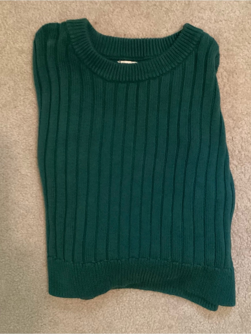 L. A. Hearts Ladies Green Ribbed Knit Pullover Sweater Size M